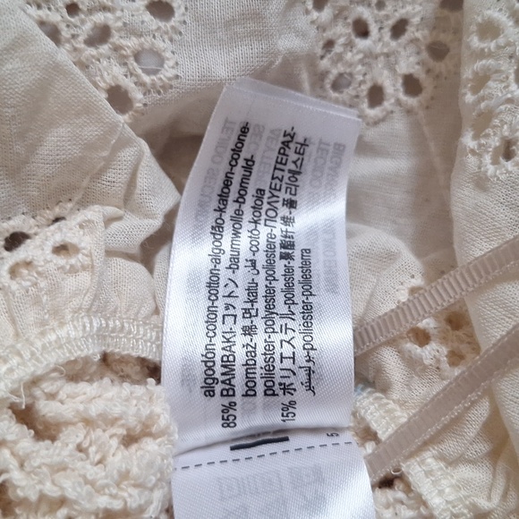 NWT ZARA BEIGE EMBROIDERED KNIT TOP - Picture 9 of 13